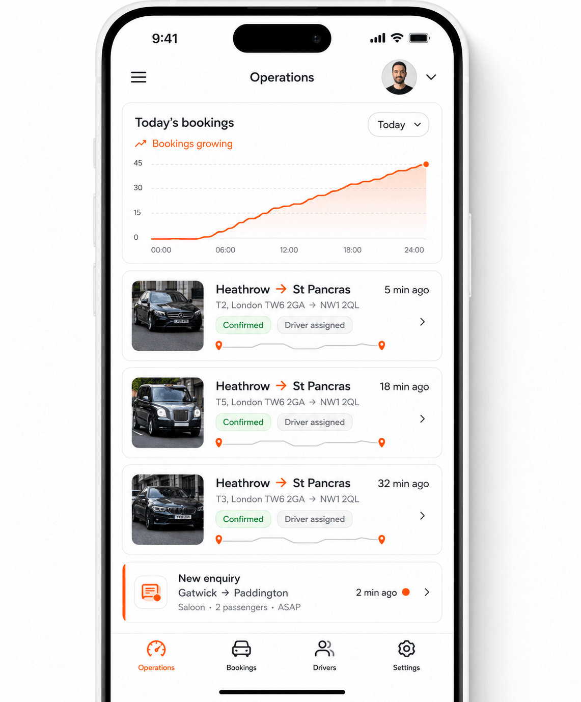 Hyperminds AI Booking Agent Interface